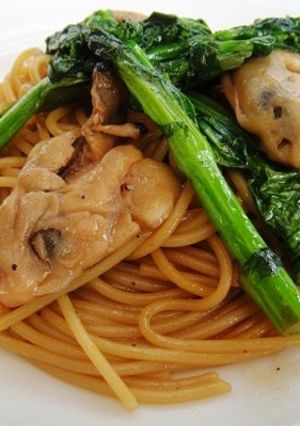 ランチにも♪牡蠣と菜の花の和風パスタ-レシピのメイン写真