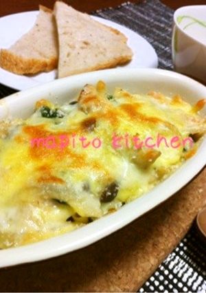 サーモンとほうれん草のクリームグラタン-レシピのメイン写真