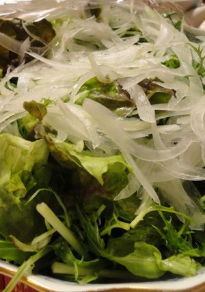 レタスと水菜のシャキシャキサラダ♪-レシピのメイン写真