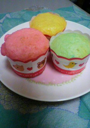 三色カップケーキ♪-レシピのメイン写真