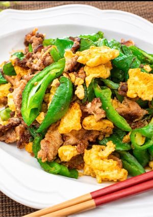 万願寺とうがらしと豚肉のカレー炒め-レシピのメイン写真