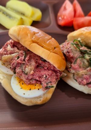 ボリューム朝食☆コンビーフサンド-レシピのメイン写真