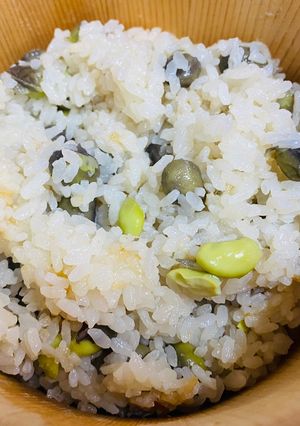 茅乃舎だし 丹波黒枝豆ご飯-レシピのメイン写真