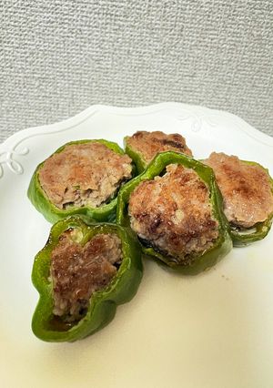 ピーマンの輪っか肉詰め-レシピのメイン写真
