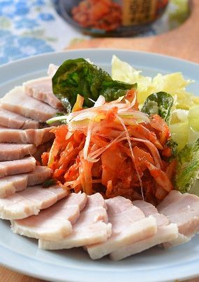 キムチとねぎのナムル和えで楽しむ塩豚♪-レシピのメイン写真