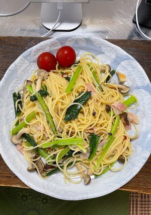 超簡単！昆布茶で和風ペペロンチーノ-レシピのメイン写真