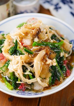ほうれん草ときのこの♪和風梅おろしポン酢-レシピのメイン写真