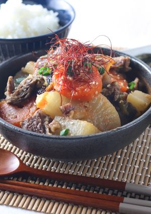 イベリコ豚カルビで作るカルビチム風-レシピのメイン写真