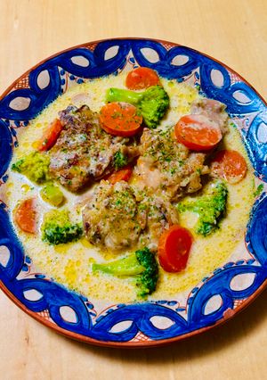 鶏モモ肉のミルクスープ煮☆今夜の夕ご飯-レシピのメイン写真