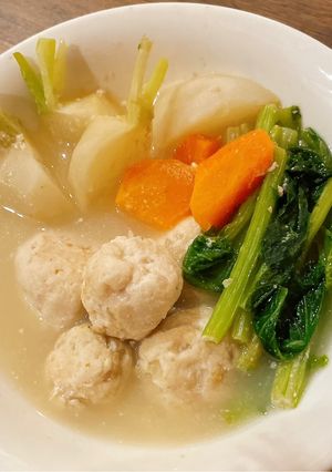 鶏団子と蕪の塩麹アーモンドミルクシチュー-レシピのメイン写真