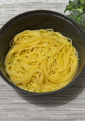 レンジで簡単 半折りパスタのモチモチ茹で方-レシピのメイン写真