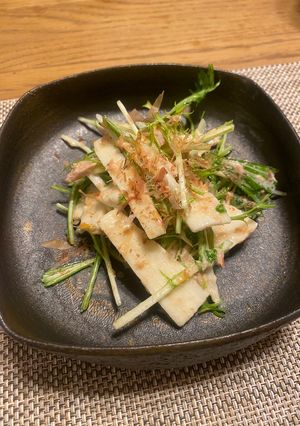 水菜と長芋のツナマヨサラダ-レシピのメイン写真
