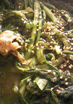 簡単：ラム肉と春菊の生姜コチュジャン煮-レシピのメイン写真