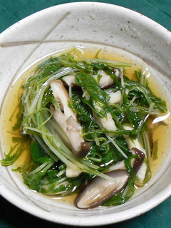 水菜と椎茸、ちくわの煮浸し-レシピのメイン写真
