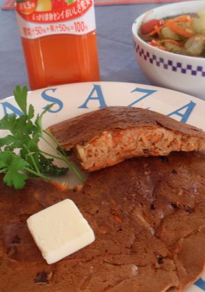 カロテンたっぷりパンケーキ-レシピのメイン写真