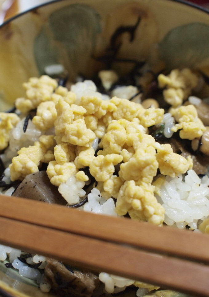 大豆の五目煮の残りで♪簡単混ぜご飯♪-レシピのメイン写真