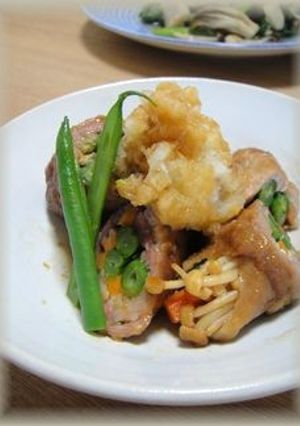 たっぷり野菜の肉巻きおろし生姜焼き-レシピのメイン写真