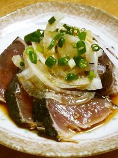 かつお&新玉ねぎ☆わさびドレッシングがけ-レシピのメイン写真