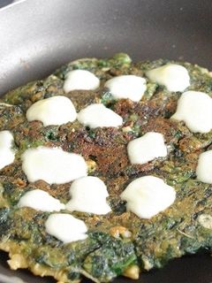 ほうれん草とカレーの半熟お好み焼き-レシピのメイン写真