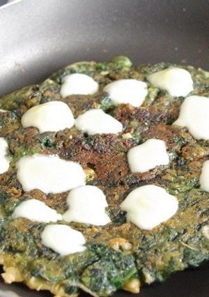 ほうれん草とカレーの半熟お好み焼き-レシピのメイン写真