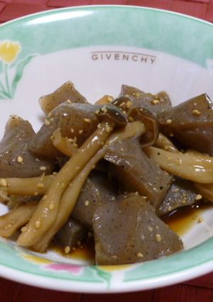 簡単☆こんにゃくとしめじの甘辛煮-レシピのメイン写真