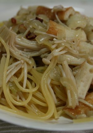 ちくわとしめじの和風パスタ。-レシピのメイン写真