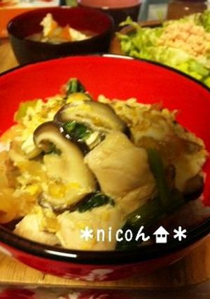 簡単に親子丼♪♪ヘルシーに(^_-)-☆-レシピのメイン写真