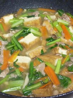 小松菜と厚揚げの中華炒め煮-レシピのメイン写真