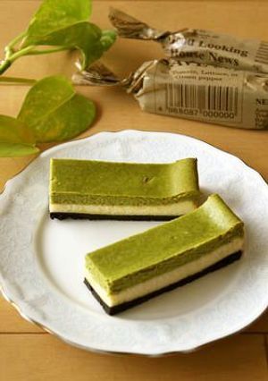 ベイクド♬抹茶チーズケーキバー♬-レシピのメイン写真