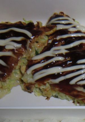 蒸しパンミックスと野菜だけお好み焼き♪-レシピのメイン写真