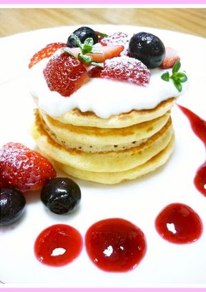 アセロラドリンクでパンケーキ-レシピのメイン写真