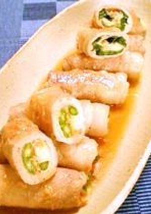 豚肉の野菜巻き巻き　QBBチーズソース♪-レシピのメイン写真