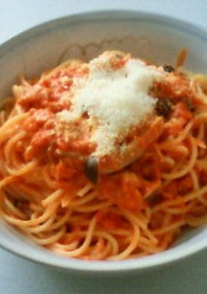 ツナときのこのトマトパスタ-レシピのメイン写真
