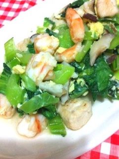 ♡チンゲン菜と海老の塩炒め♡-レシピのメイン写真