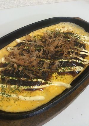 鉄板シリーズ②鉄板蒟蒻～お好み焼き味～-レシピのメイン写真