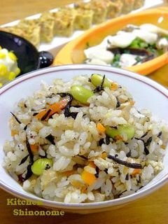 中華おこわ風お鍋で炊き込みご飯-レシピのメイン写真