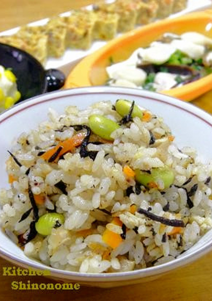 中華おこわ風お鍋で炊き込みご飯-レシピのメイン写真