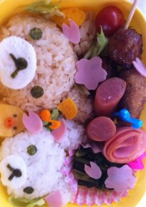 リラックマ＆コリラックマ＊お花見弁当＊-レシピのメイン写真