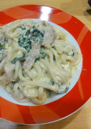 ◆ うどんdeカルボナーラ ◆-レシピのメイン写真