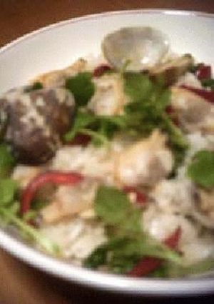 炒飯・アサリ＋クレソン-レシピのメイン写真