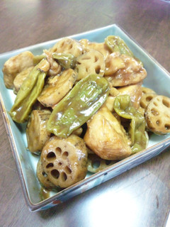☆鶏肉・蓮根・ししとうのコク旨炒め煮☆-レシピのメイン写真