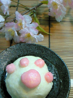 春に♪肉球まんじゅう-レシピのメイン写真