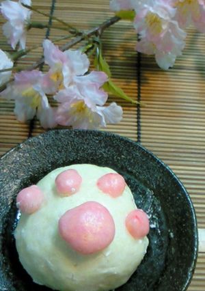 春に♪肉球まんじゅう-レシピのメイン写真