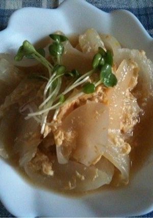 やさしい味！新玉ねぎの卵とじ～-レシピのメイン写真