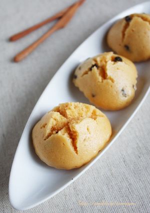 卵油牛乳なし、充実野菜でレーズン蒸しパン-レシピのメイン写真