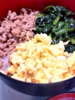 いろいろな味が楽しめる☆三色丼-レシピのメイン写真