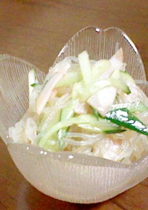 おうちで簡単！給食の味☆春雨サラダ-レシピのメイン写真