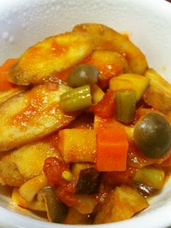 副菜&パスタに♪冬野菜のトマト煮-レシピのメイン写真