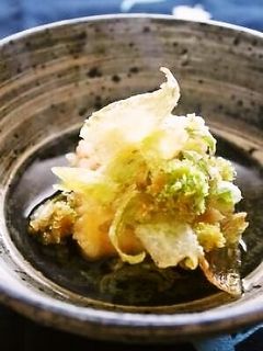 だし巻き卵の天ぷら蕗の薹のせ-レシピのメイン写真