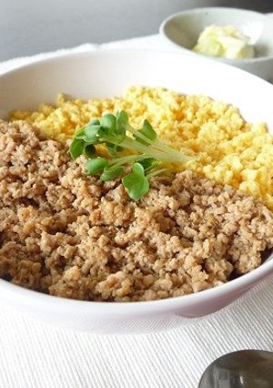 杉本彩特製極彩だれの鶏そぼろ丼-レシピのメイン写真